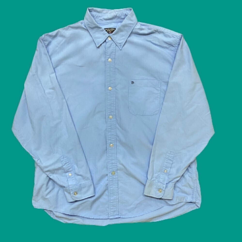 Polo Jeans Company Vintage Blue Button Down Shirt Men's Size 2XL
